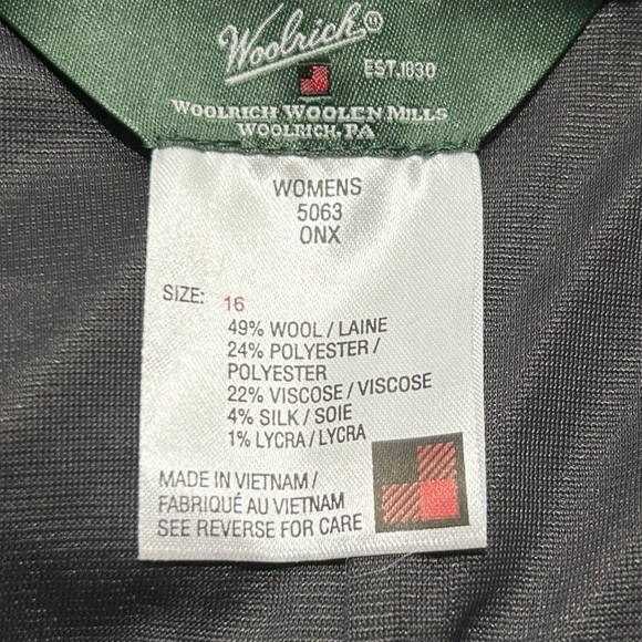 WOOLRICH Woodlyn Mini Skirt sz 16 Onyx Gray Wool Blend Pockets Fall Winter 5063 - Picture 8 of 11